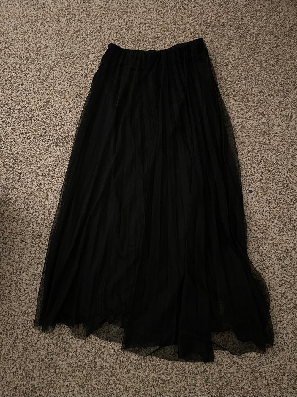 Black Maxi Pleated Skirt - Women